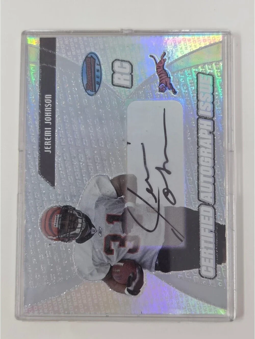 2003 Bowmans Best Jeremi Johnson Certified Autograph Bengals RC Card